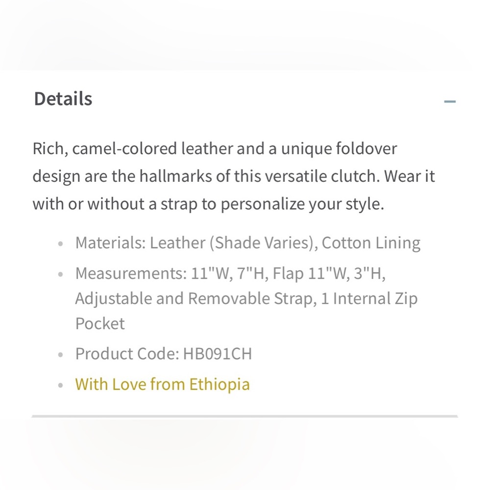 Noonday Collection Clutch or Crossbody Leather Purse - Picture 6 of 8